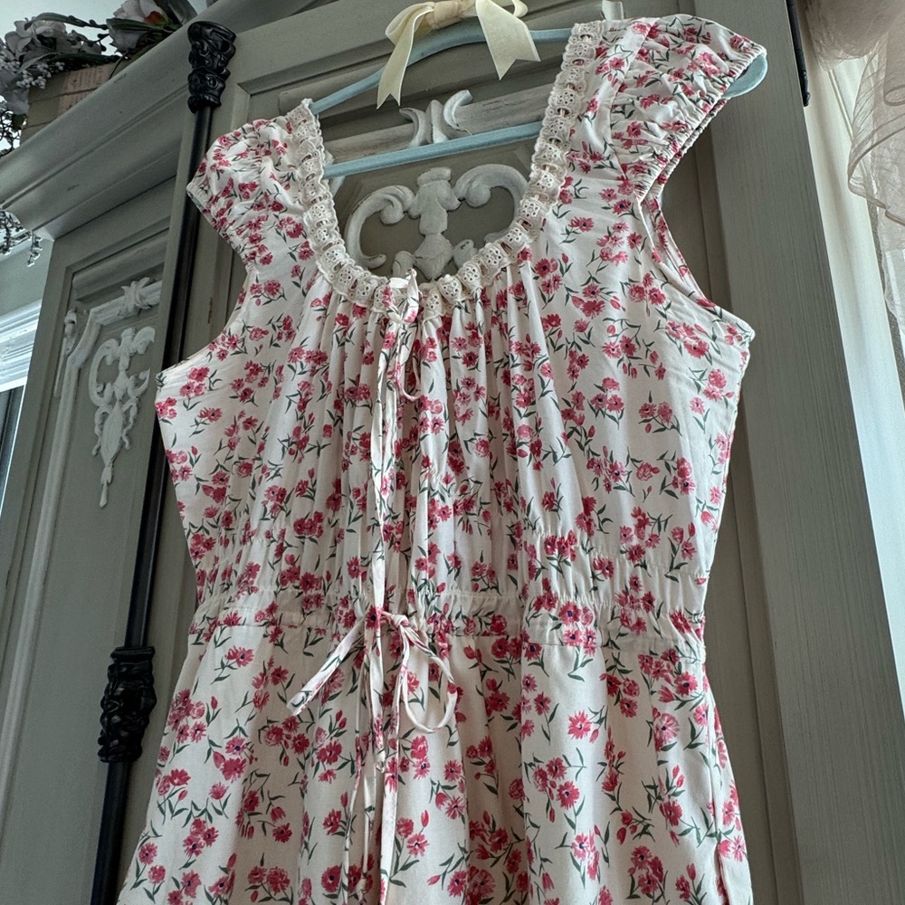 CHRISTY DAWN 🌺 “KELLY” DRESS in Black Aster Garden, Size L, Sold Out